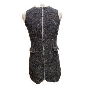 100% Auth LOUIS VUITTON Women's Wool Knit Full Zip Up Dress Size L 8US 12UK